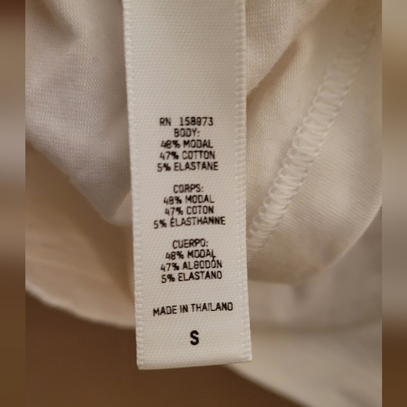 SKIMSOff-White SKIMS Boyfriend Sleep Crop Tank Top - Picture 5 of 7